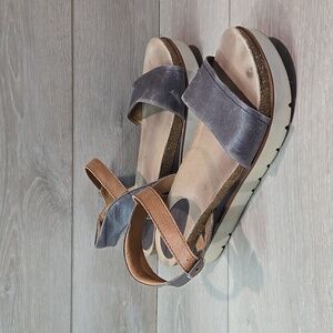 Josef Seibel Women Ankle Leather Platform Sandals shoes sz 42/11
